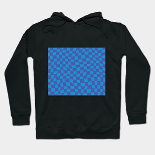 Neon Blue Purple Checker Hoodie